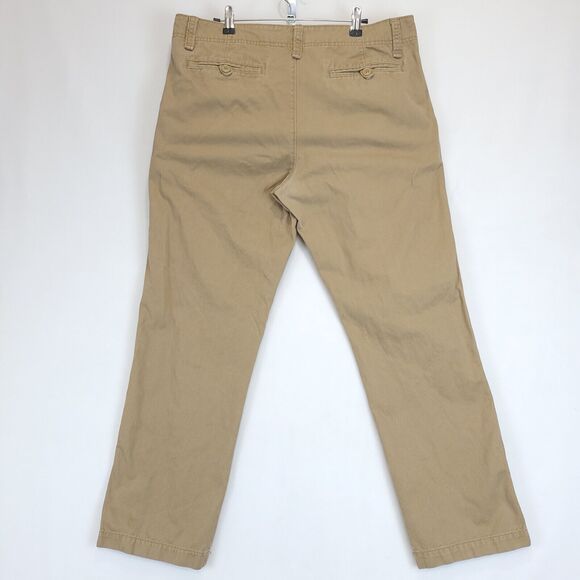 Old Navy Broken-In Khakis Men 34 X 29 (32) Straight Tan Chino Everyday Pants - Picture 2 of 11